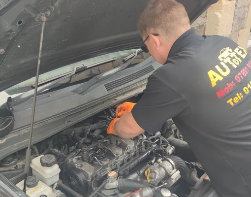 Pawel servicing Kia in Weston-Super-Mare